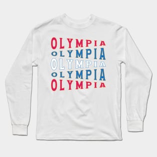 TEXT ART USA OLYMPIA Long Sleeve T-Shirt